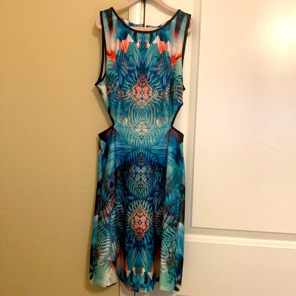 Johanne Beck spandex dress with side cut outs